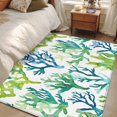 thumbnail image 4 of Summer Marine Plant Area Rugs 3x5 ft Water Blue Coral Tropical Sea Washable Rug Non Slip Indoor Carpet Absorbent Floor Mat for Living Room Bedroom Dining Room, 4 of 9