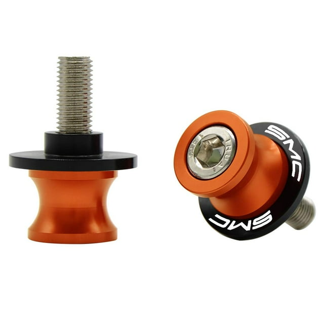 10MM M10 X1.5 carretes deslizantes de brazo oscilante para motocicleta CNC soporte de brazo oscilante tornillo compatible con SMC 690 R SMC 790 naranja