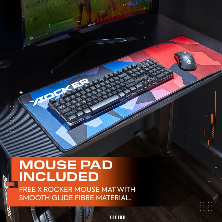 X Rocker Turbo Gaming Desk with Mousepad, Black - Walmart.com