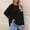 001 Black, variant on Women's Fall Winter Casual Knit Sweaters Long Sleeve Pullover Loose Fit Crewneck Side Split Hem Tunic Sweater Tops