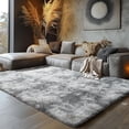 thumbnail image 2 of Shag Area Rugs for Bedroom Living Room,8X10 Ultra Soft Fluffy Area Rugs for Dorm, Indoor Carpet Nursery Rugs for Kids Girls Room Home Decor,Tie-Dye Grey, 2 of 17