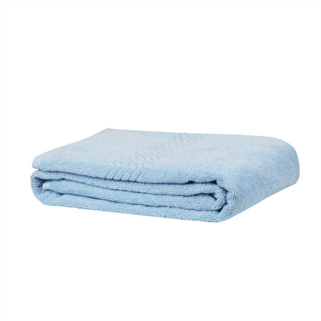 Soft Absorbent Cotton Plush Bath Hand Towel Set Collection Light Blue