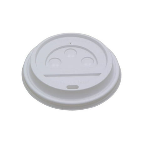 White Dome Lis for 10 Oz Squat/12/16/20 Oz Paper Cups