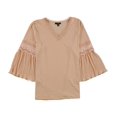 thumbnail image 2 of Alfani Womens Crochet Trim Pullover Blouse, Pink, XX-Large, 2 of 2