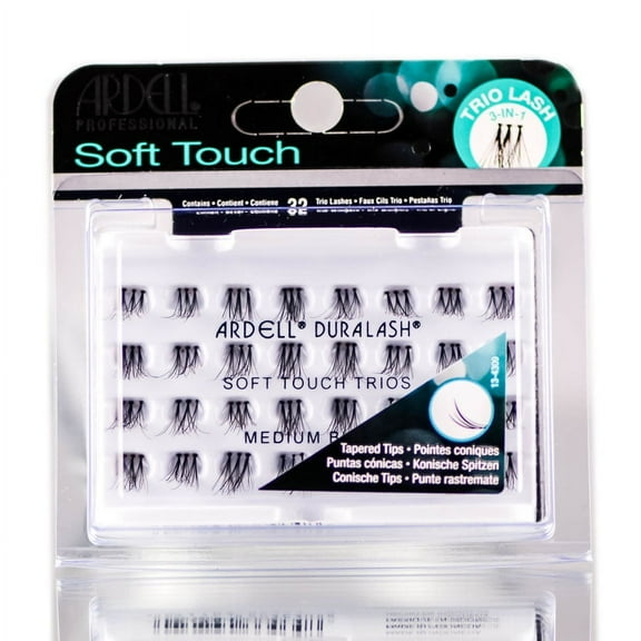 Ardell Professional Soft Touch Lashes - 66464 - Med Black - Pack of 1 with Sleek Comb
