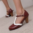 thumbnail image 6 of SACFOF Womne's T-Strap Mary Jane Oxfords Pumps Vintage Mid Kitten Heels Lolita Round Toe Dress Shoes for Wedding Party, 6 of 6
