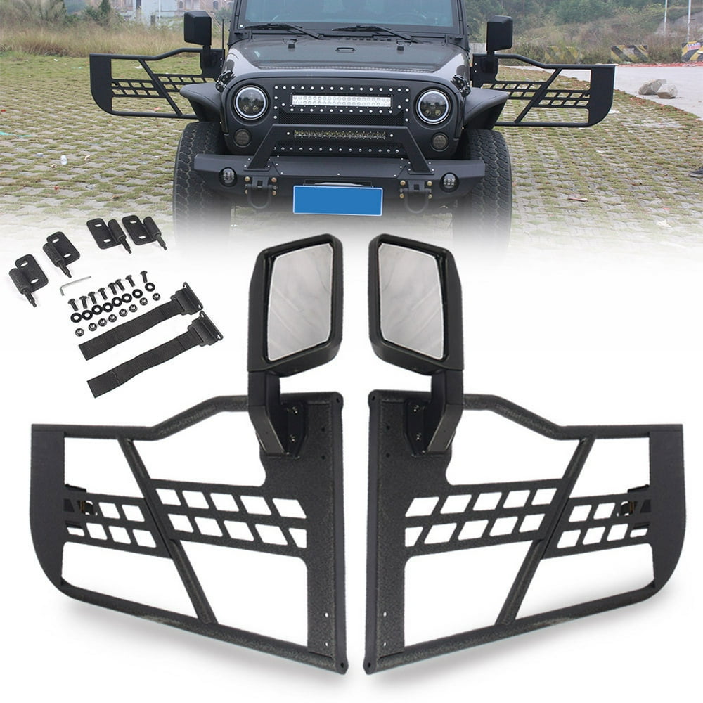 GZYF 2 Tube Doors With Side View Mirrors Sets For 0718 Jeep Wrangler