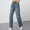 Blue, variant on Ofreoo Women's Irregular-Star Shaped Straight-Leg High-Waisted Pocket Full Length Pants Big and Tall Slim Fit Jeans Summer Clearance