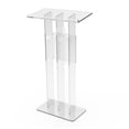 thumbnail image 4 of FixtureDisplays® Clear Podium Plexiglass Lecturn Transparent Church Pulpit with Christian Church Cross Trinity Style Easy Assebmly Required 15411+1803CROSS, 4 of 5