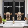 thumbnail image 2 of Funny Cow Window Privacy Film, Welcome To OUR Place Modern Retro Static Cling UV Sun Blocking Heat Control Window Tint Day and Night, Non-Adhesive Reusable One Way Windows Privacy Cover 19.6''x39.3'', 2 of 7