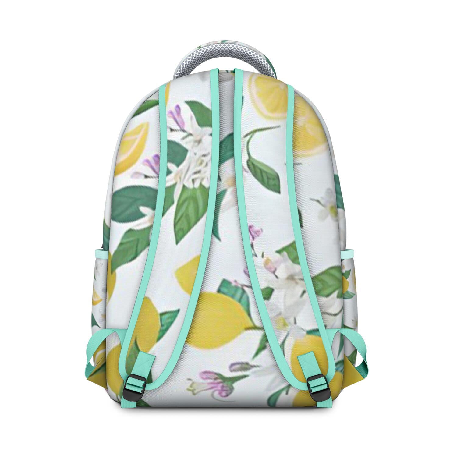 Fruit Lemon Print School Backpack - Waterproof & Breathable, Designed for Spinal Support, Ideal for Daily Use by College Students & Commuters