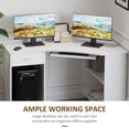 thumbnail image 4 of Modern L-Shaped Computer Desk and Mobile File Cabinet Set, White MDF Office Desk with Keyboard Tray and Lockable Drawers for Home Office, Bedroom or Study, 47.2"L x 27.6"W, 4 of 7