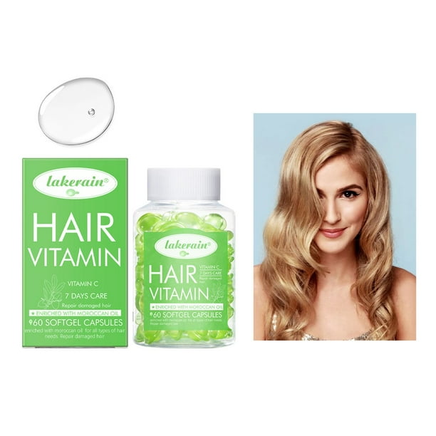 Xihbxyly Aceite Capilar En Cápsula, Tratamiento Hidratante Nutritivo, Fórmula Reparadora para Cabello Dañado, Realza El Brillo y La Suavidad, Rutina Diaria de Cuidado Capilar, Ideal para Cabello Seco