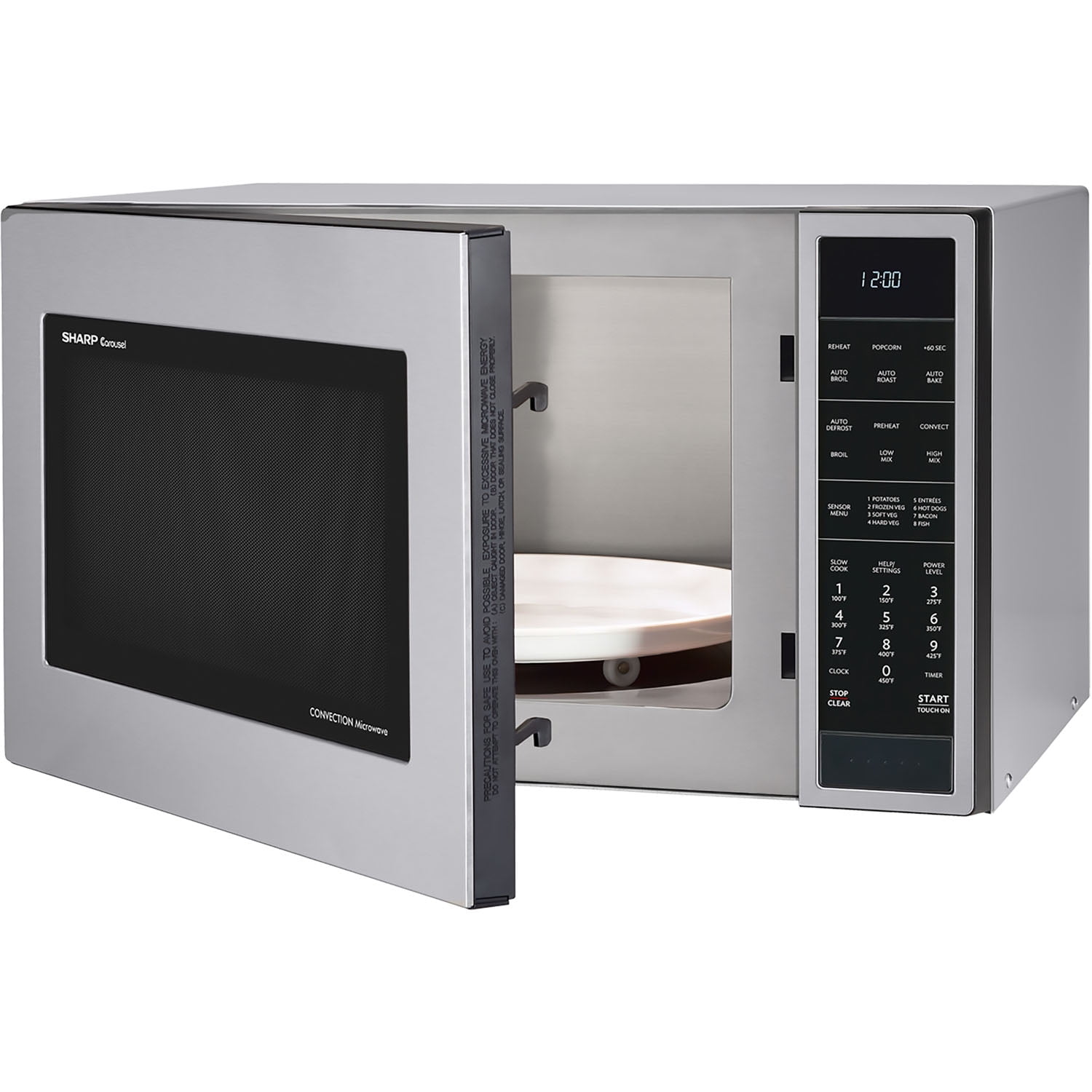 Sharp 1.5 Cu. Ft. 900W Convection Microwave Oven, Stainless Steel