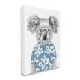 thumbnail image 3 of Stupell Industries Monochrome Koala Blue Aloha Shirt Hibiscus Botanicals Canvas Wall Art, 16 x 20, Design by Balazs Solti, 3 of 5
