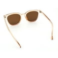 thumbnail image 7 of Womens Minimal Horn Rim Classy Boyfriend Normcore Plastic Sunglasses Peach - Brown, 7 of 7