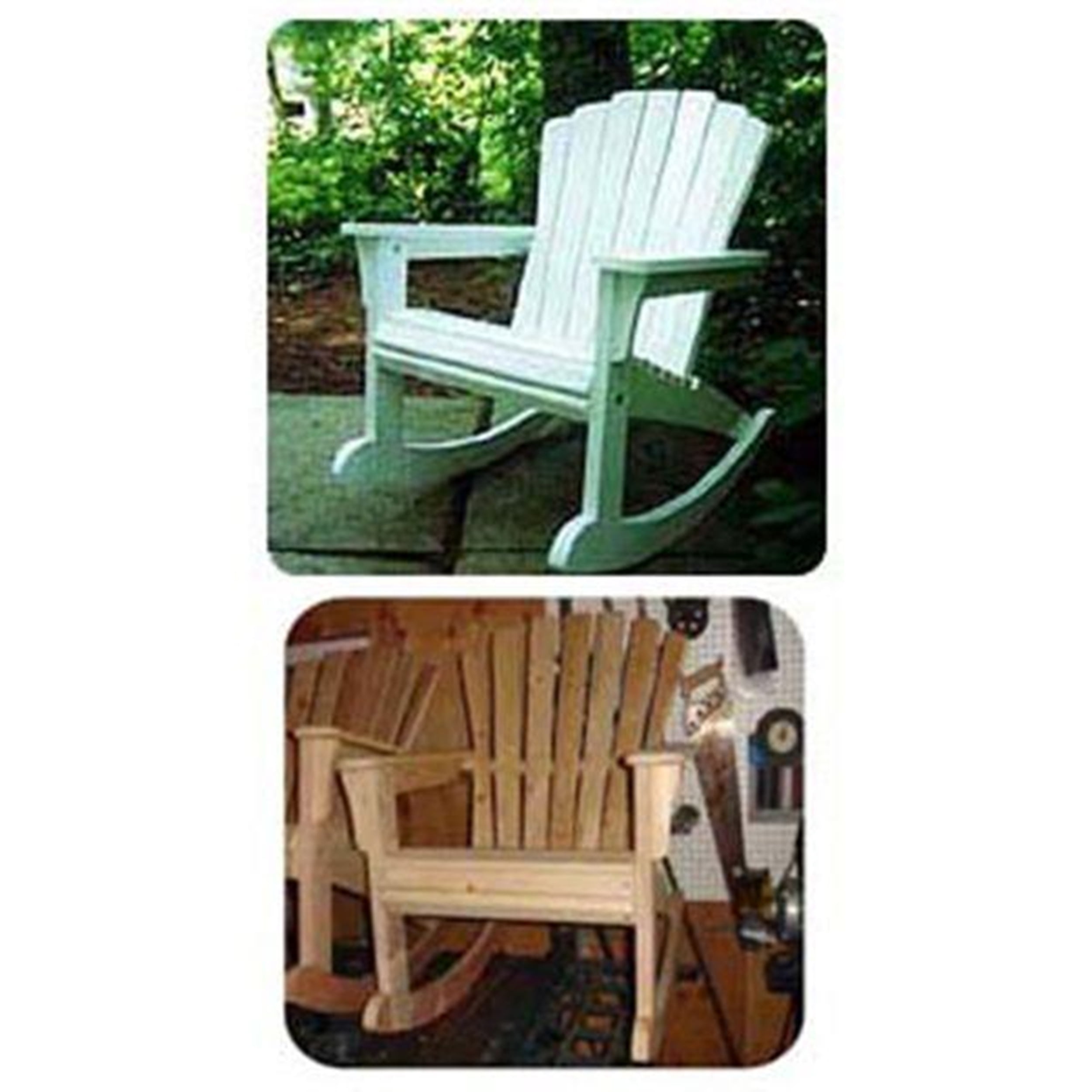 woodworking project paper plan to build rocking adirondack