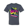 thumbnail image 3 of Totally 80's Forever Vintage Men's Graphic T-Shirt, Vintage Heather Blue, 5X-Large, 3 of 5