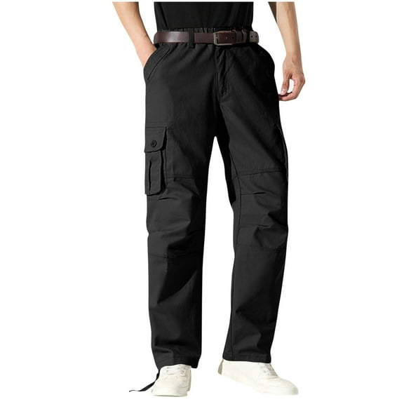 Dovford Mens Cargo Pants Taperd Cargo Pants for Men Stretch Cargo Pants with 6 Pockets