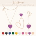 thumbnail image 7 of Linawe Purple Heart Layered Necklaces for Women, Rose Gold Heart Chain Choker Pendant Necklace, Stainless Steel Stacked Necklaces, Y2K Preppy Cute Jewelry Lover Necklace, 7 of 7