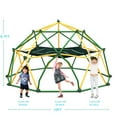 thumbnail image 2 of 13ft Geometric Dome Climber Play Center with Hammock for Kids, Outdoor Jungle Gym Supporting 1000 LBS, Backyard Play Equipment, Gift for Kids, Yellow, 2 of 9