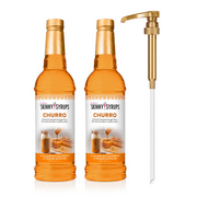 Jordan's Skinny Syrups Churro Flavor with Pumps, Zero Calorie, Sugar-Free, Keto-Friendly, 750mL (25.4 fl oz), Pack of 2