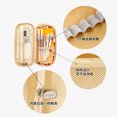 thumbnail image 2 of Trousse Rétractable macaron Populaire d'Amazon, Trousse de Papeterie Multifonction, Trousse Cosmétique AliExpress macaron Grand - Épissage Riz Rose, 2 of 6