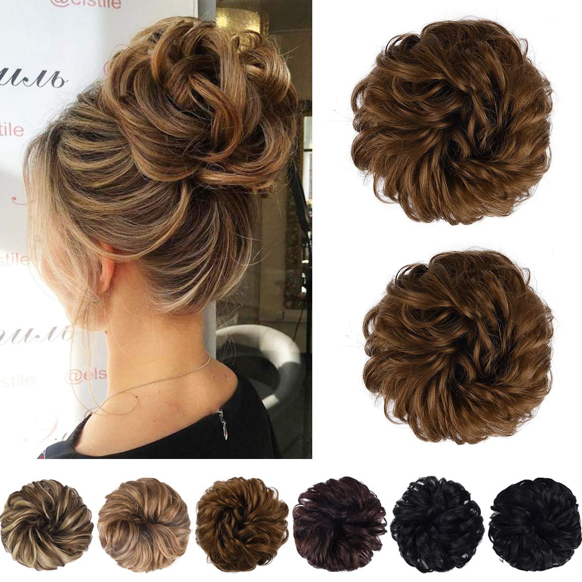 XLarge Messy Bun Hairpiece Scrunchie Updo Ponytail Real Natural Hair  Extensions  eBay