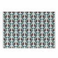 thumbnail image 1 of Tulip Cutting Board, Ottoman Art Tied Vertical Bound Mosaic Motifs Leaf Details Print, Decorative Tempered Glass Cutting and Serving Board, Small Size, Red Teal, by Ambesonne, 1 of 1