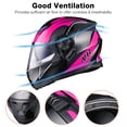 thumbnail image 4 of AHR Motorcycle Flip up Full Face DOT Helmet Bluetooth 5.0 Headset Dual Visor M, 4 of 9