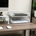 thumbnail image 2 of Mind Reader Stackable Paper Tray, Desktop Organizer, File Storage, Office, Metal, 2 Pcs., White, 2 of 5