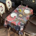 thumbnail image 4 of Pioneer Flower Floral Print Pattern Rectangle Tablecloth 60"x120",Waterproof Polyester Rectangle Table Cloth, Wipeable Spillproof Polyester Tablecloth for Dining, Camping, Indoor and Outdoor, 4 of 6