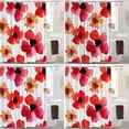 thumbnail image 3 of Spring Decorative Shower Curtain,Watercolor Abstract Poppy Red Background Shower Curtain,Waterproof Fabric Shower Curtains for Bathroom 72"W x 84"L (Pack of 1), 3 of 6