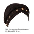 thumbnail image 2 of Turbante estilo bohemio Minnieouse 4 piezas sombrero pirata Accesorios para el cabello Negro, 2 of 5