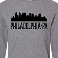 thumbnail image 4 of Inktastic Philadelphia Pennsylvania City Skyline Long Sleeve T-Shirt, 4 of 5