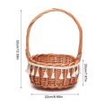thumbnail image 2 of Container Rolling Pin Rattan Flower Basket Vegetable Storage Wedding Party Decor For Home Kitchen Garden Planter Holder, 2 of 9