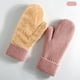 thumbnail image 1 of Guantes de invierno para mujer, de punto, de terciopelo de doble capa, gruesos y cálidos, imprescindibles para el invierno., 1 of 3