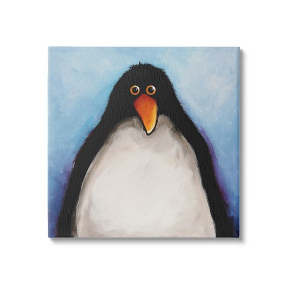 Stupell Industries Gazing Penguin Portrait Painting Gallery Wrapped Canvas Print Wall Art, Design by Lucia Stewart
