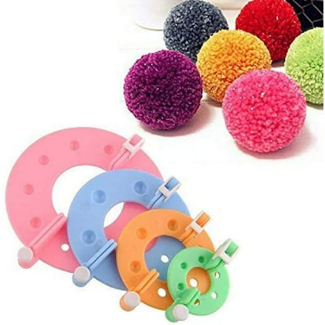 Herramientas de tejer, juego de pompones, bola de pelusa, aguja para tejedor, Kit de herramientas para manualidades para sombreros, bufandas, ropa, sombreros tejidos, manualidades
