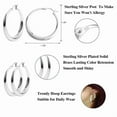 thumbnail image 5 of Alexcraft 925 Steling Silver Hoop Earrings For Women Thick Hoop Earrings Hollow Hoops Earrings Lightweight Big Hoop Earrings Hypoallergenic Large Earrings, 5 of 7
