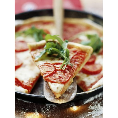 Pizza with Tomatoes and Rocket Print Wall Art