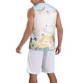 thumbnail image 5 of Rocae Cute Animals for Men's Basketball Jersey Lightweight and Breathable Athletic Tank Top,Quick-Drying Sports Jersey Large, 5 of 9