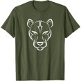 thumbnail image 1 of Cool Cougar Tiger Cheetah Puma Wild Cat Animal Head Face T-Shirt, 1 of 1