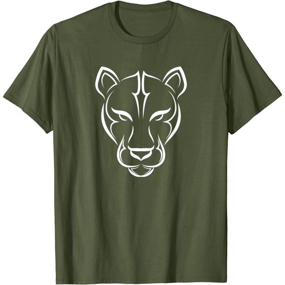 Cool Cougar Tiger Cheetah Puma Wild Cat Animal Head Face T-Shirt