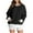 Black 01, variant on Women's Oversized Sweatshirts Casual Crewneck Long Sleeve Solid Color Knit Pullover Sweatshirts with Pocket