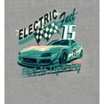 thumbnail image 2 of Car Fanatic Electric Fast Teal Sports Car Heather Gray Adult Crew Neck Long Sleeve Tee-XXL, 2 of 3