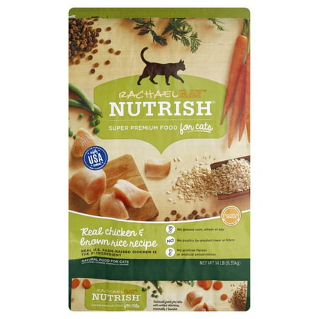 Rachael Ray Nutrish Natural Dry Cat Food, Chicken & Brown Rice Recipe, 14 (Best Wet Cat Food For Senior Cats)