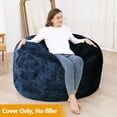 thumbnail image 4 of Garvee Bean Bag Chair Cover(Cover Only, No Filler), Round Soft Fluffy PV Velvet Cover, 4 of 5