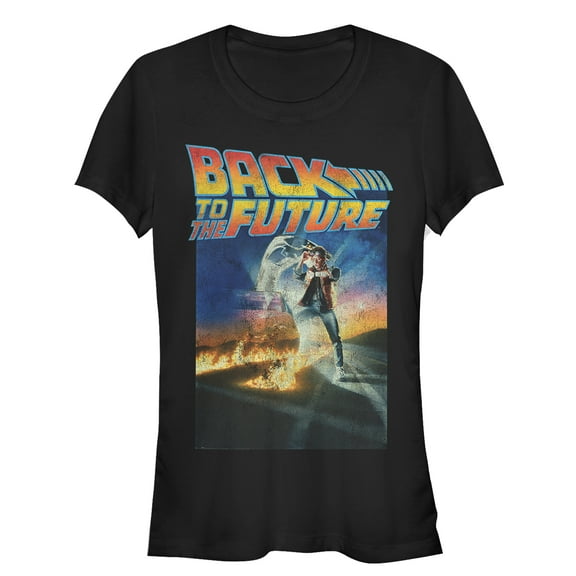 Junior's Back to the Future Retro Marty McFly Poster Graphic Tee Black X Large