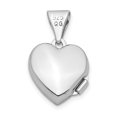 thumbnail image 3 of Sterling Silver Rhodium-plated 10mm Heart Locket, 3 of 4